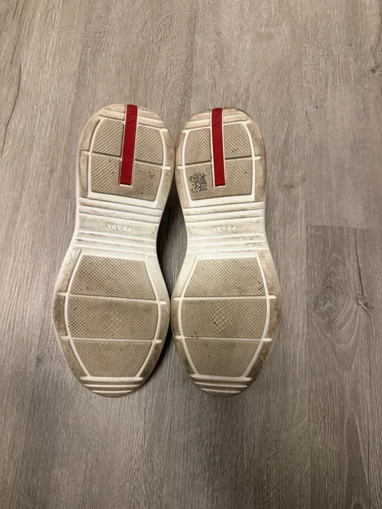 Prada Men’s Patent Leather and Technical Fabric America's Cup Sneakers Sz 7 - Picture 8 of 10